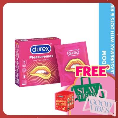 DUREX Condom Pleasuremax Dots & Ribs 3s