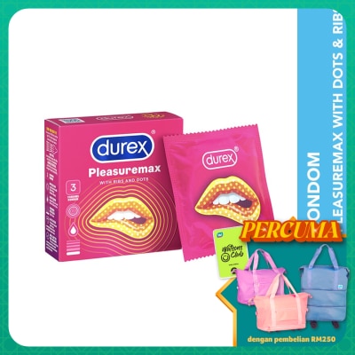 DUREX Condom Pleasuremax Dots & Ribs 3s