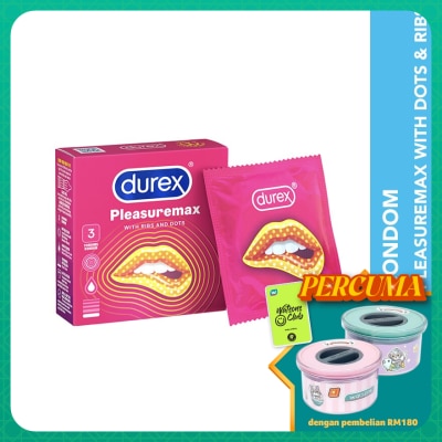DUREX Condom Pleasuremax Dots & Ribs 3s
