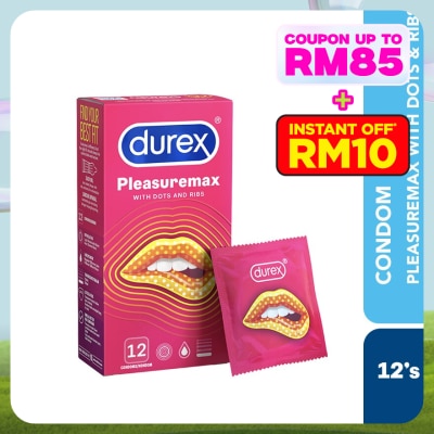 DUREX Condom Pleasuremax Dots & Ribs 12s