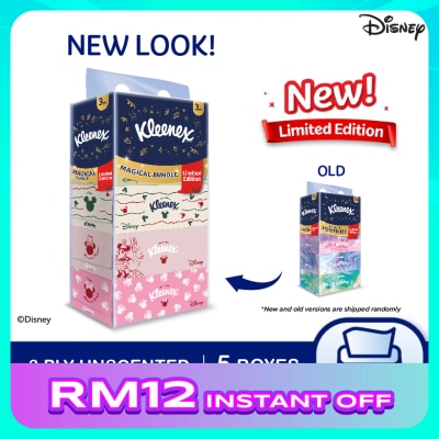 KLEENEX Facial Tissue Box Limited Edition 3Ply 90s x 5