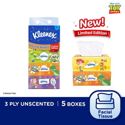 KLEENEX - Facial Tissue Box Limited Edition 3Ply 90s x 5