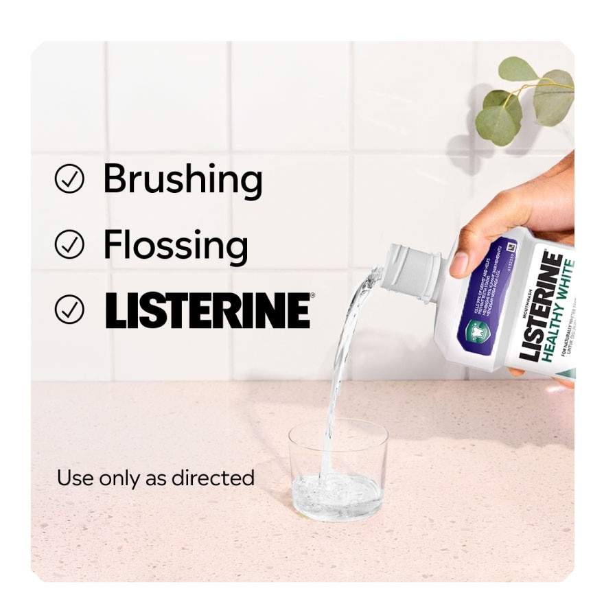 Mouthwash Healthy White 750ml Twin Pack