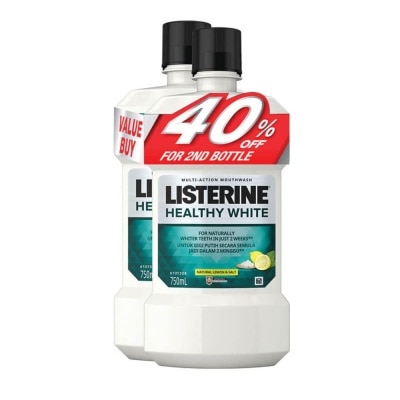 LISTERINE Listerine Healthy White 750ml Twin Pack