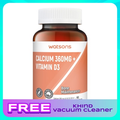 WATSONS Calcium 360 mg + Vitamin D3 200iu 60's