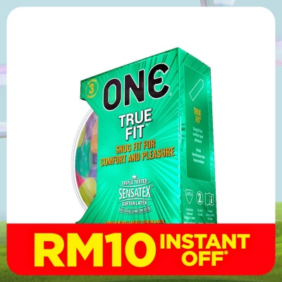 ONE TRUE FIT LATEX CONDOM 3'S