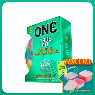 ONE - TRUE FIT LATEX CONDOM 3'S