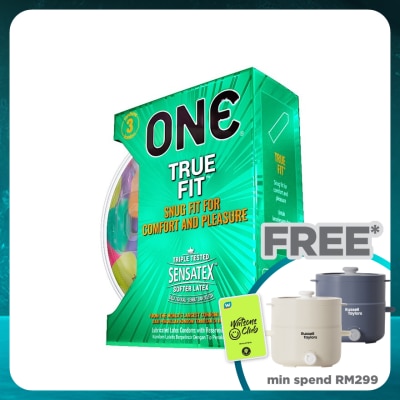 ONE TRUE FIT LATEX CONDOM 3'S