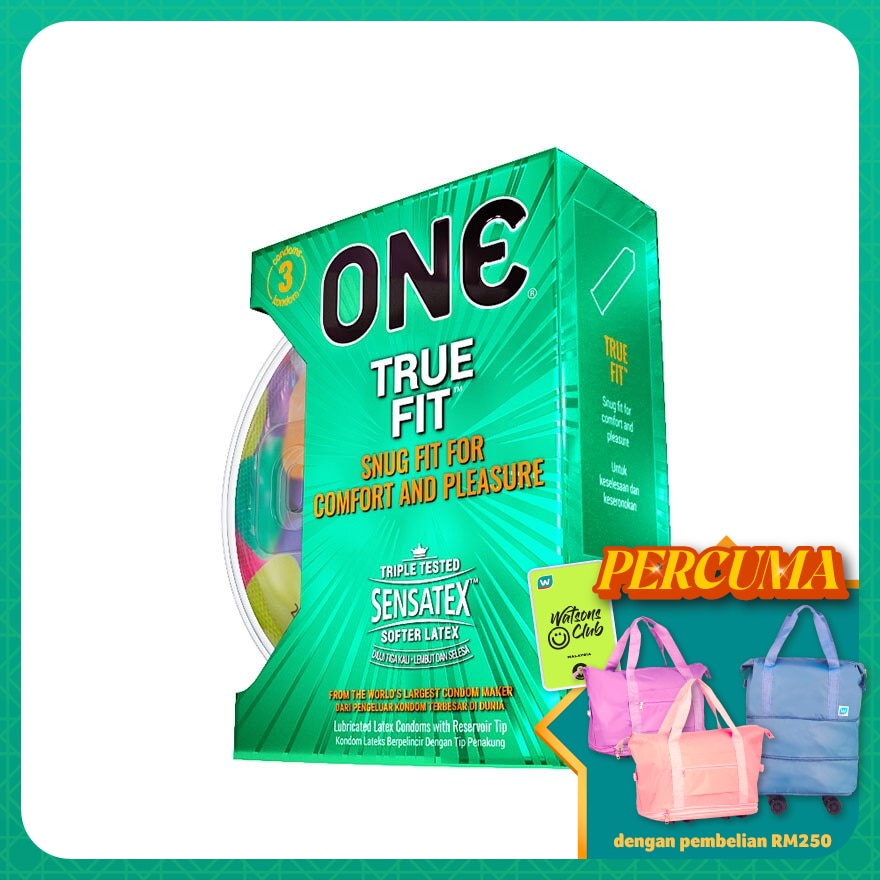 TRUE FIT LATEX CONDOM 3'S