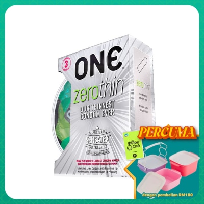 ONE - ZEROTHIN LATEX CONDOM 3'S