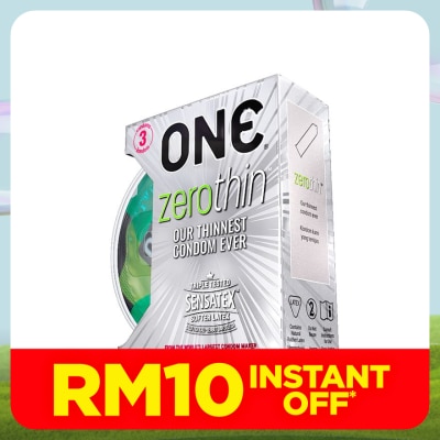 ONE ZEROTHIN LATEX CONDOM 3'S