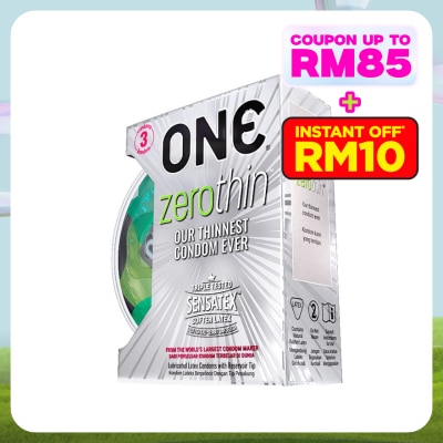 ONE ZEROTHIN LATEX CONDOM 3'S