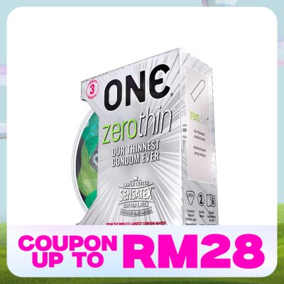ONE ZEROTHIN LATEX CONDOM 3'S