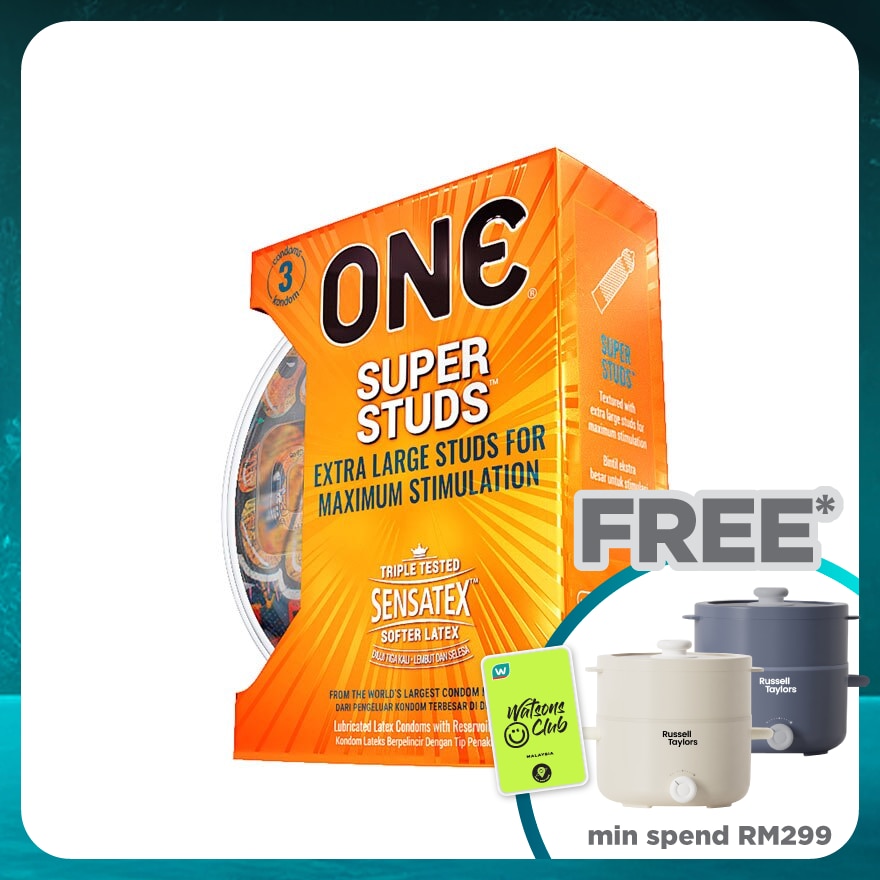 SUPER STUDS LATEX CONDOM 3'S