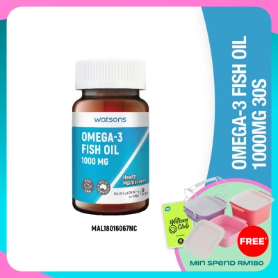 WATSONS Omega 3 Fish Oil 1000mg 30's
