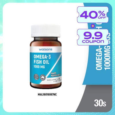 WATSONS Omega 3 Fish Oil 1000mg 30's