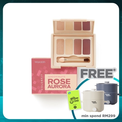 WARDAH Colorfit Quad Eye Palette 02 Rosé Aurora 6 G