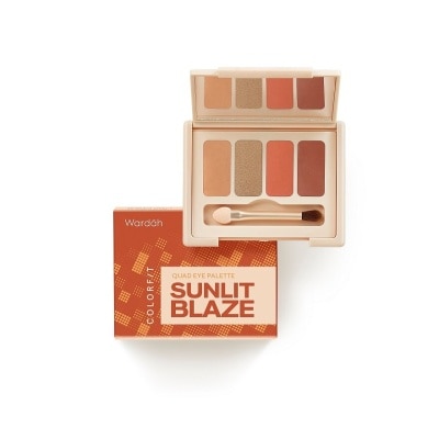 WARDAH Colorfit Quad Eye Palette 03 Sunlit Blaze 6 G