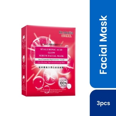 DR.MORITA Hyaluronic Acid Glow Serum Facial Mask 3s