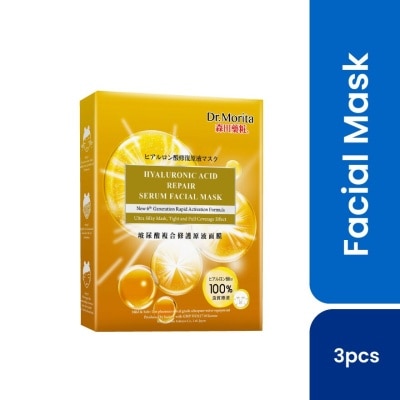 DR.MORITA Hyaluronic Acid Repair Serum Facial Mask 3s