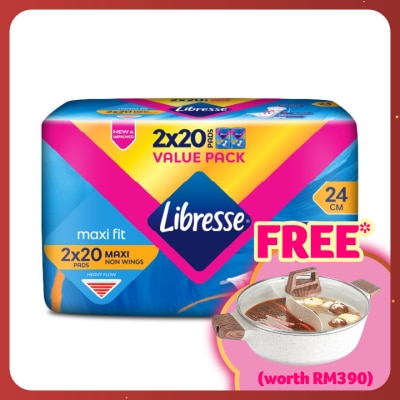 LIBRESSE Maxi Non-Wings Disposable Sanitary Pad24CM 2X20S
