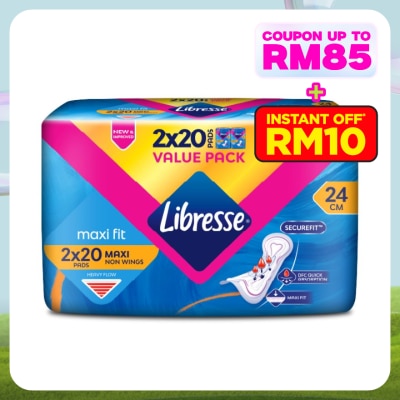 LIBRESSE Maxi Non-Wings Disposable Sanitary Pad24CM 2X20S