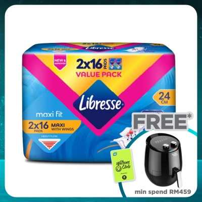 LIBRESSE Maxi Wings Disposable Sanitary Pad 24cm 2x16s