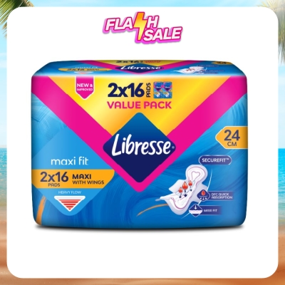 LIBRESSE - Maxi Wings Disposable Sanitary Pad 24cm 2x16s