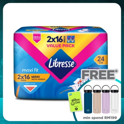 LIBRESSE Maxi Wings Disposable Sanitary Pad 24cm 2x16s