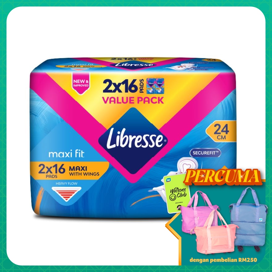 Maxi Wings Disposable Sanitary Pad 24cm 2x16s