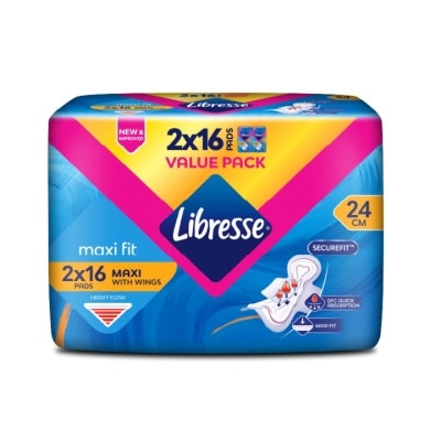 LIBRESSE Maxi Wings Disposable Sanitary Pad 24cm 2x16s