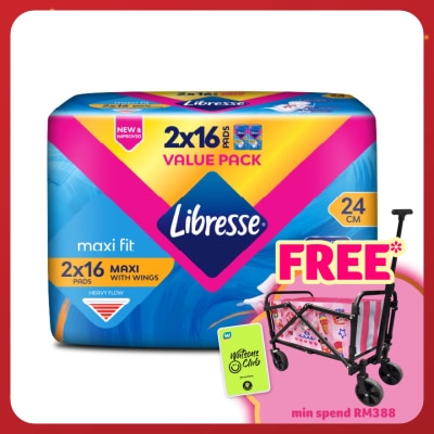 LIBRESSE Maxi Wings Disposable Sanitary Pad 24cm 2x16s