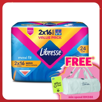 LIBRESSE Maxi Wings Disposable Sanitary Pad 24cm 2x16s