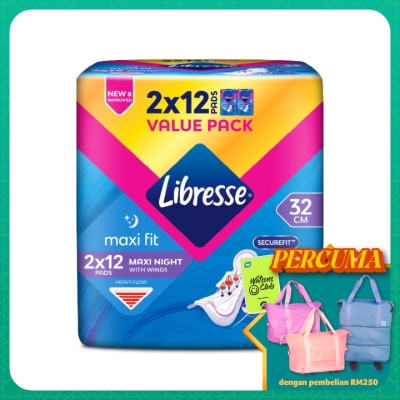 LIBRESSE Libresse Maxi Night Wings 32cm 2x12s