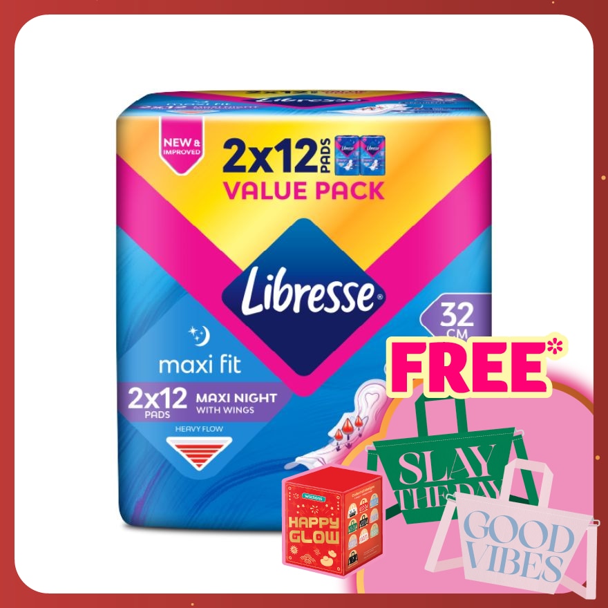 Libresse Maxi Night Wings 32cm 2x12s