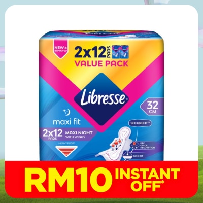 LIBRESSE Libresse Maxi Night Wings 32cm 2x12s