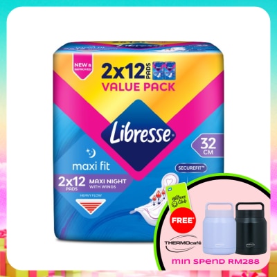 LIBRESSE - Libresse Maxi Night Wings 32cm 2x12s