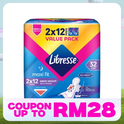 LIBRESSE Libresse Maxi Night Wings 32cm 2x12s