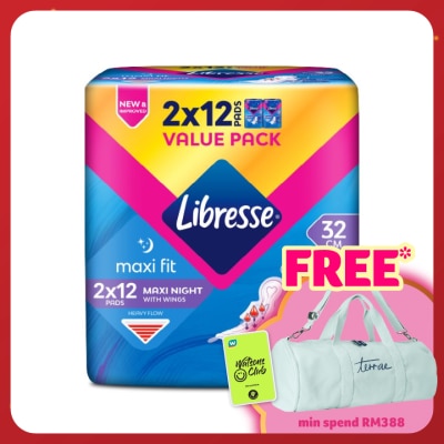 LIBRESSE Libresse Maxi Night Wings 32cm 2x12s