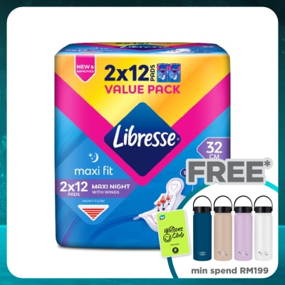 LIBRESSE Libresse Maxi Night Wings 32cm 2x12s