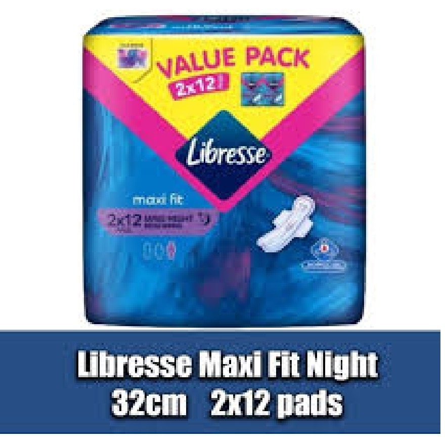 Libresse Maxi Night Wings 32cm 2x12s