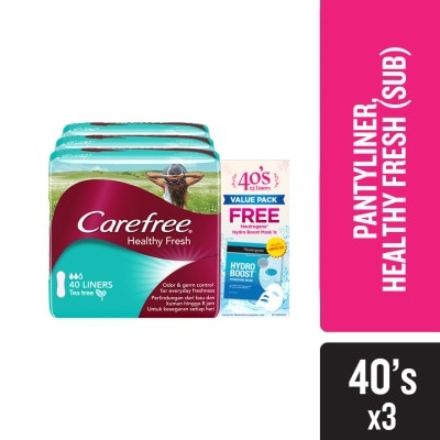 CAREFREE Healthy Fresh Panty Liner 40's x 3