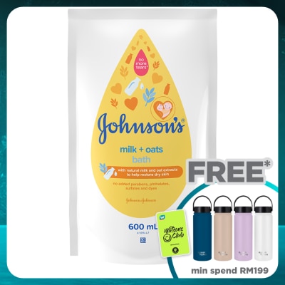 JOHNSON'S Milk Oat Bath Refill 600ml