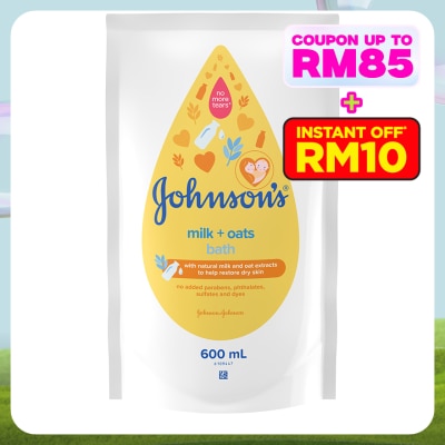 JOHNSON'S Milk Oat Bath Refill 600ml