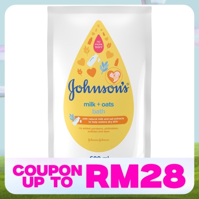 JOHNSON'S Milk Oat Bath Refill 600ml