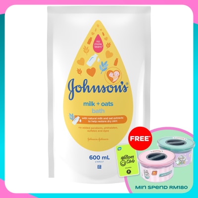 JOHNSON'S Milk Oat Bath Refill 600ml