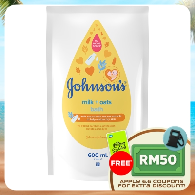 JOHNSON'S - Milk Oat Bath Refill 600ml