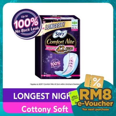 SOFY Comfort Nite Body Fit Slim Wing 42.5cm 8S