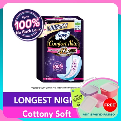 SOFY Comfort Nite Body Fit Slim Wing 42.5cm 8S