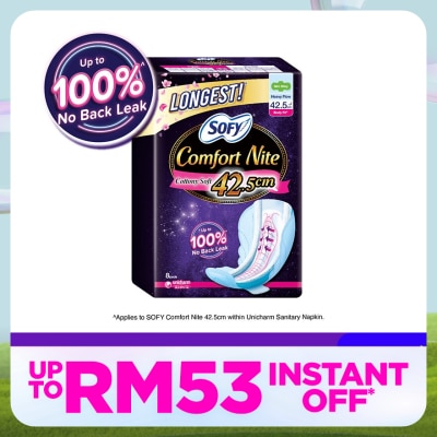 SOFY Comfort Nite Body Fit Slim Wing 42.5cm 8S